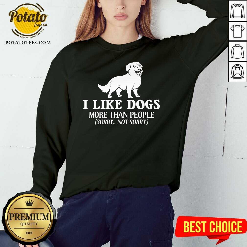 Original I Like Dogs More Than People Bernese Mountain Puppies Shirt