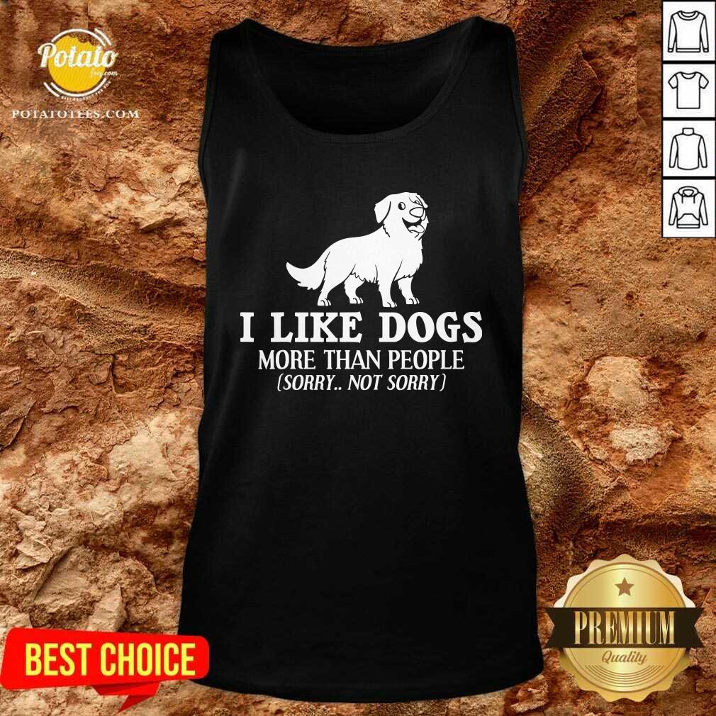 Original I Like Dogs More Than People Bernese Mountain Puppies Shirt
