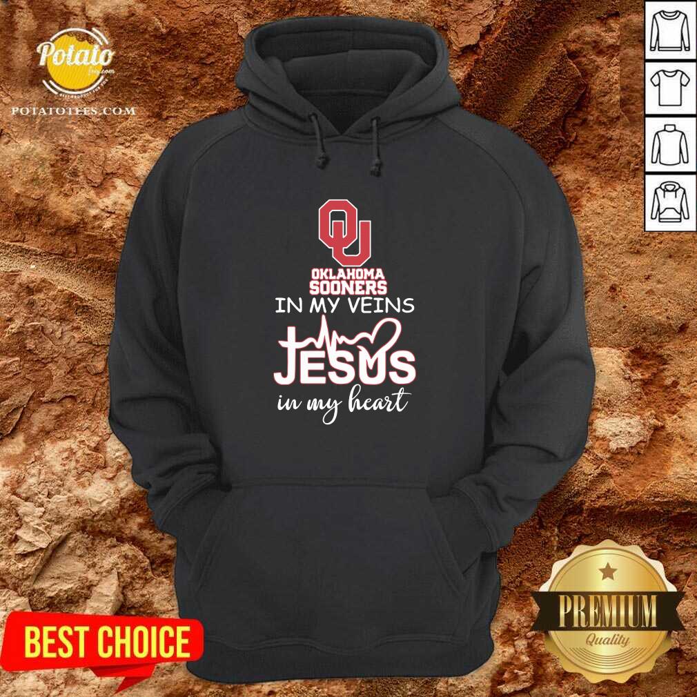 Original Oklahoma Sooners In My Veins Jesus In My Heart Shirt