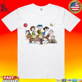 Peanuts Gang Baseball Mound Adult T-shirt