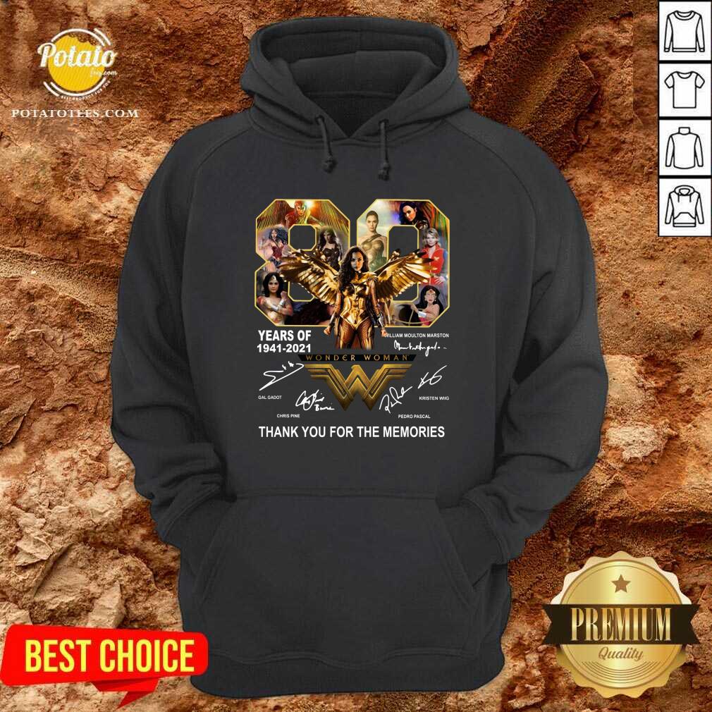 Perfect 80 Years Of Wonder Woman Thank You For The Memories Shirt