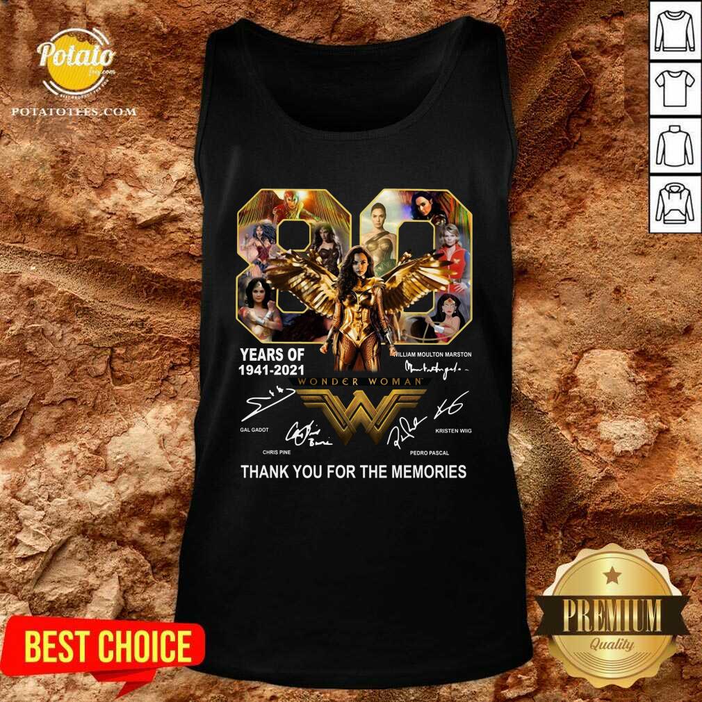 Perfect 80 Years Of Wonder Woman Thank You For The Memories Shirt