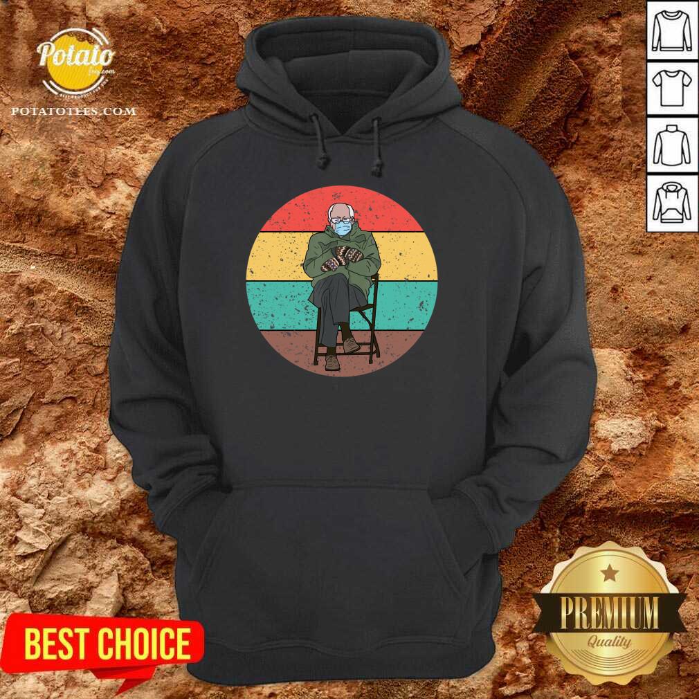 Perfect Bernie Sanders Mittens Meme Sitting Wearing Mask Vintage Essential Shirt