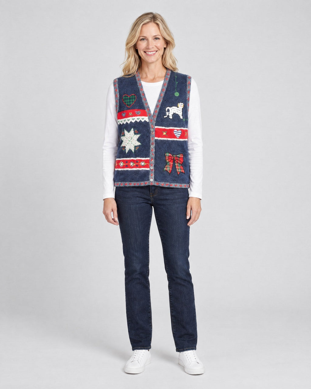Playing Catch With Yarn-Small Christmas Sweater