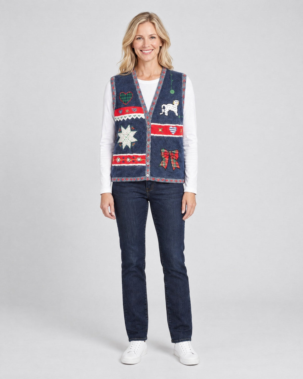 Playing Catch With Yarn-Small Christmas Sweater