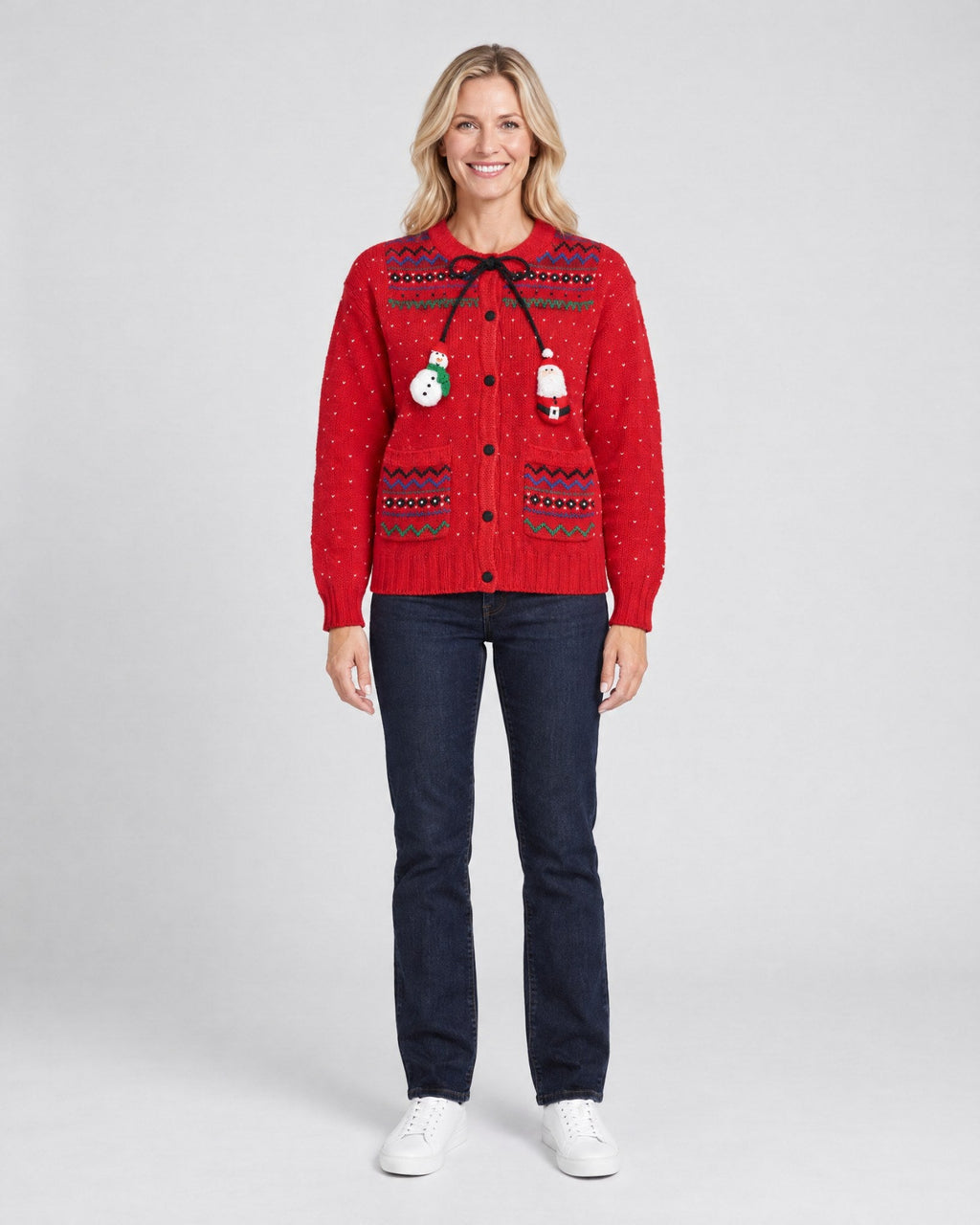 Pockets for holiday treasures! Small, Christmas sweater