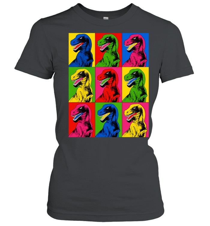 Pop Art T-Rex Dinosaur colorful tyrannosaurus Shirt