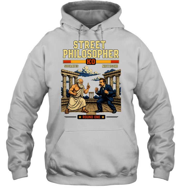 Street Philosopher Socrates vs Nietzsche Round One Shirt