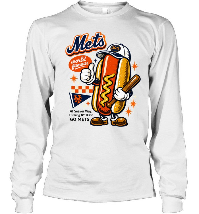 World Famous New York Mets Hot Dog Mascot Shirt