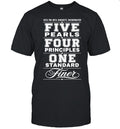 Zeta Phi Beta Sorority Incorporated Five Pearls Four Principles One Standard Finer Shirt