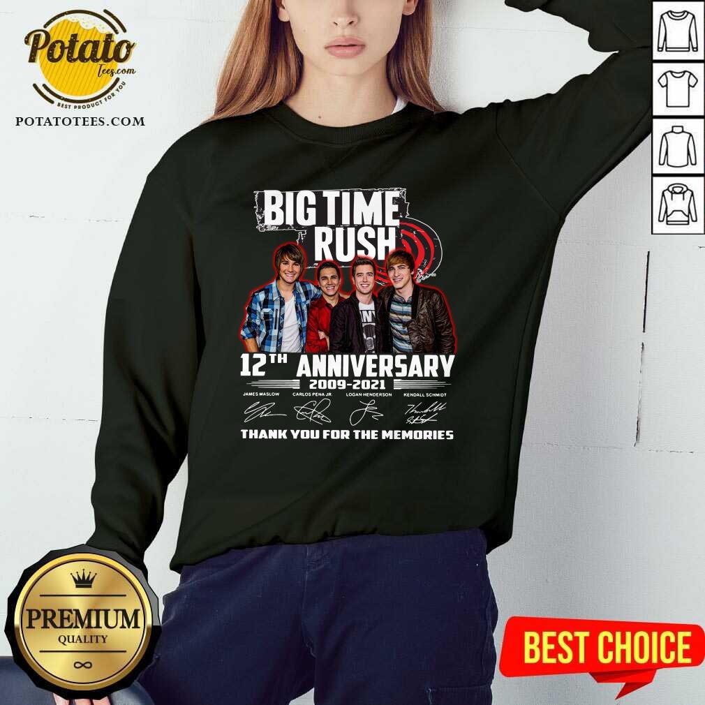 Pretty Big Time Rush 12th Anniversary 2009 2021 Thank You For The Memories Signatures Shirt