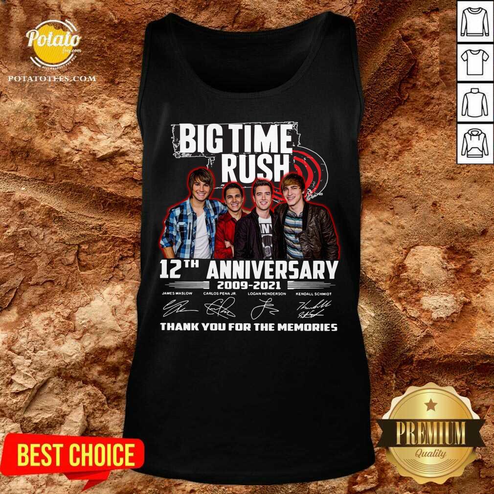 Pretty Big Time Rush 12th Anniversary 2009 2021 Thank You For The Memories Signatures Shirt