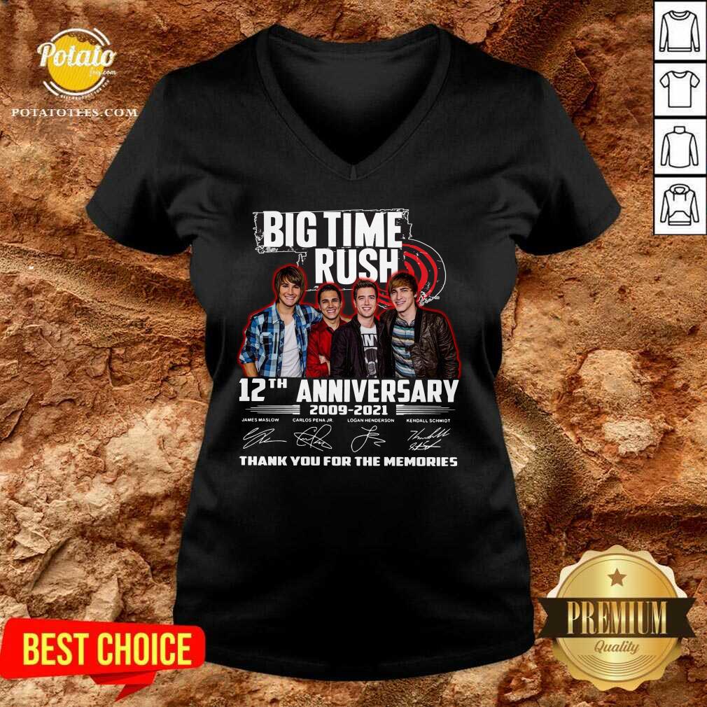 Pretty Big Time Rush 12th Anniversary 2009 2021 Thank You For The Memories Signatures Shirt