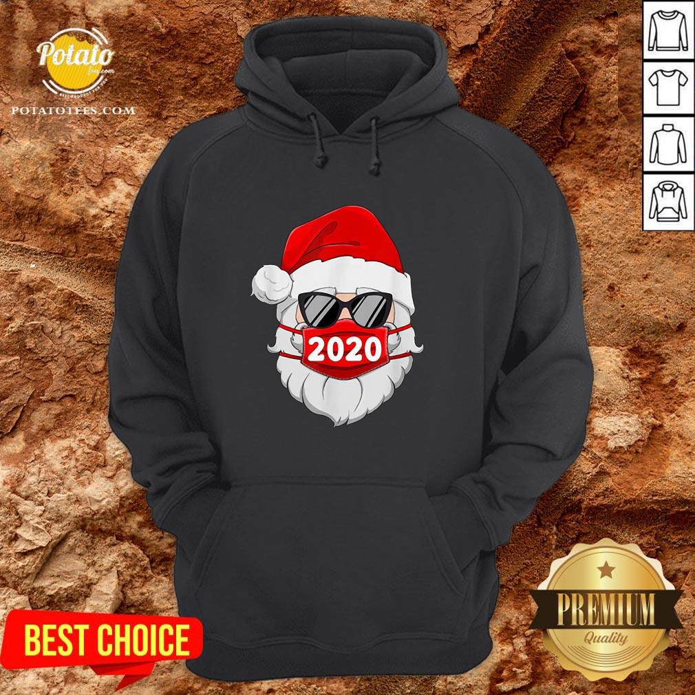 Pretty Santa With Face Mask Christmas Shirt