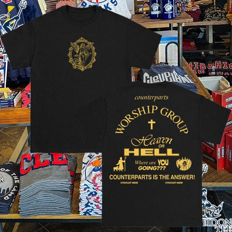 Purenoise Worship Group Heaven Or Hell Where Are You Going Counterparts The Answer T-shirt