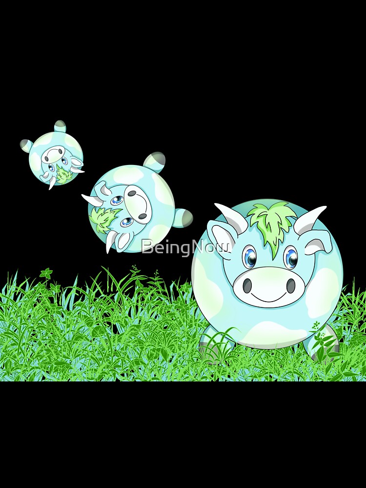 kawaii cow in grass by BeingNow