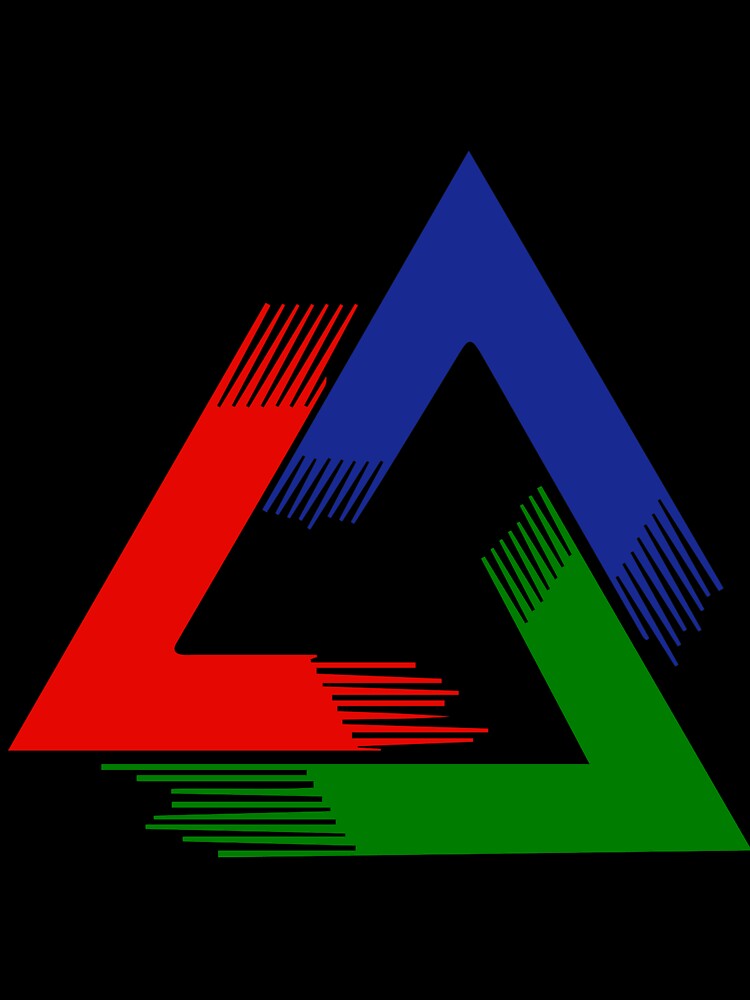 Geometry Red Blue Green Triangle T-Shirt by AllStarMerch
