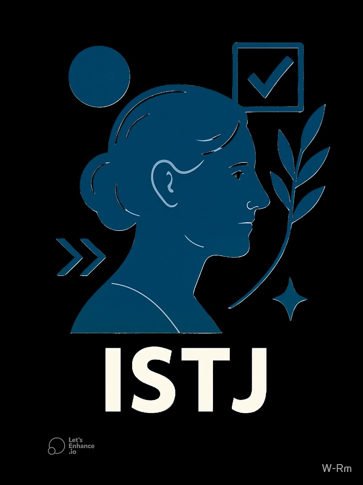 ISTJ Personality Abstract Art – MBTI Design (Center Print) by W-Rm