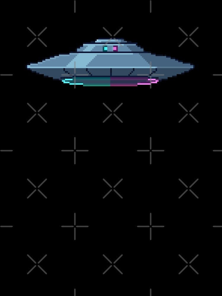 Retro UFO Pixel Art by Aerianwind