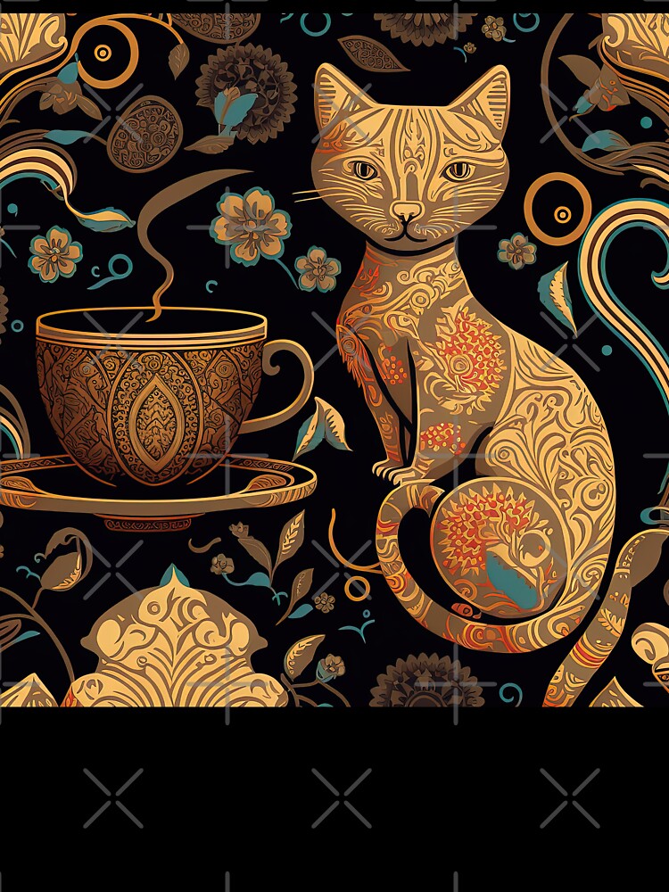 Cat and Coffee Design by Juliascutecornr