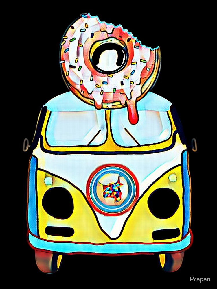 donut car  donut cartoon by Prapan