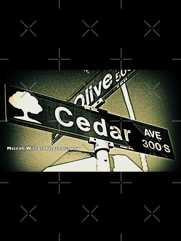 Cedar Avenue, Inglewood, California by Mistah Wilson by The Street Sign Store