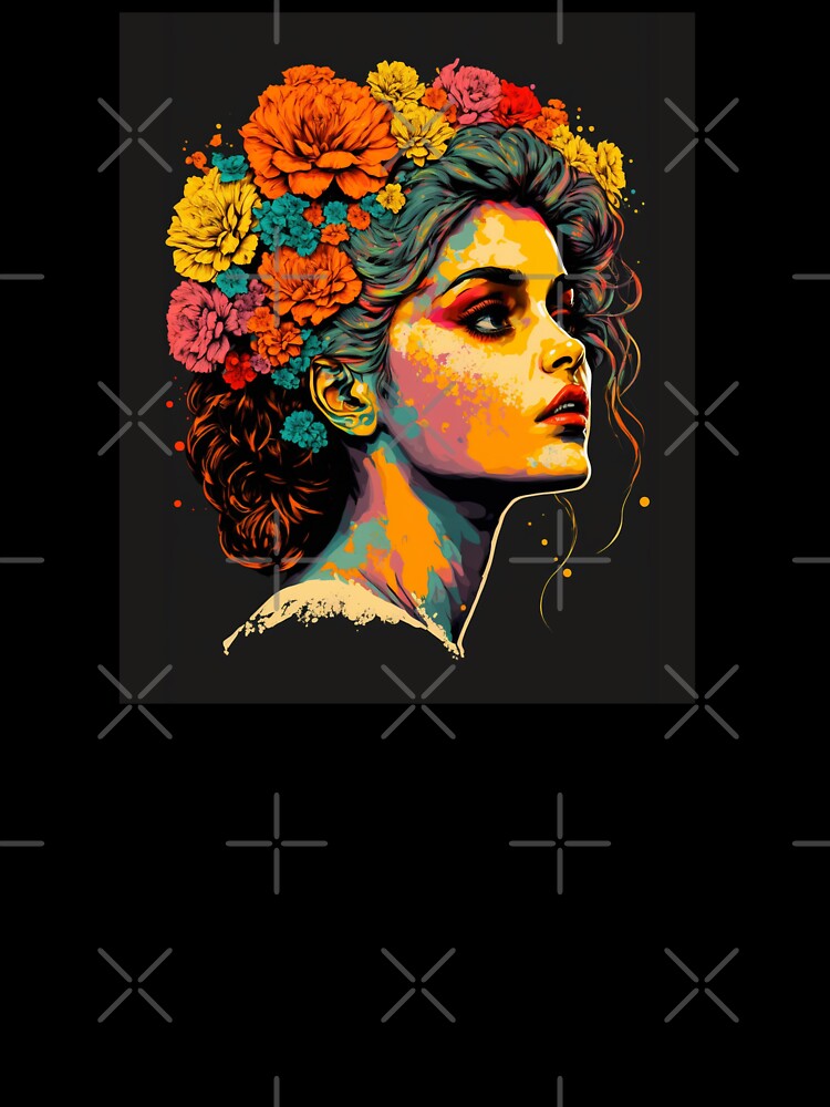 Girl and Flower Pop Art: Add a Modern Twist to Your Wall Décor #MODEL 6 by Thewallart