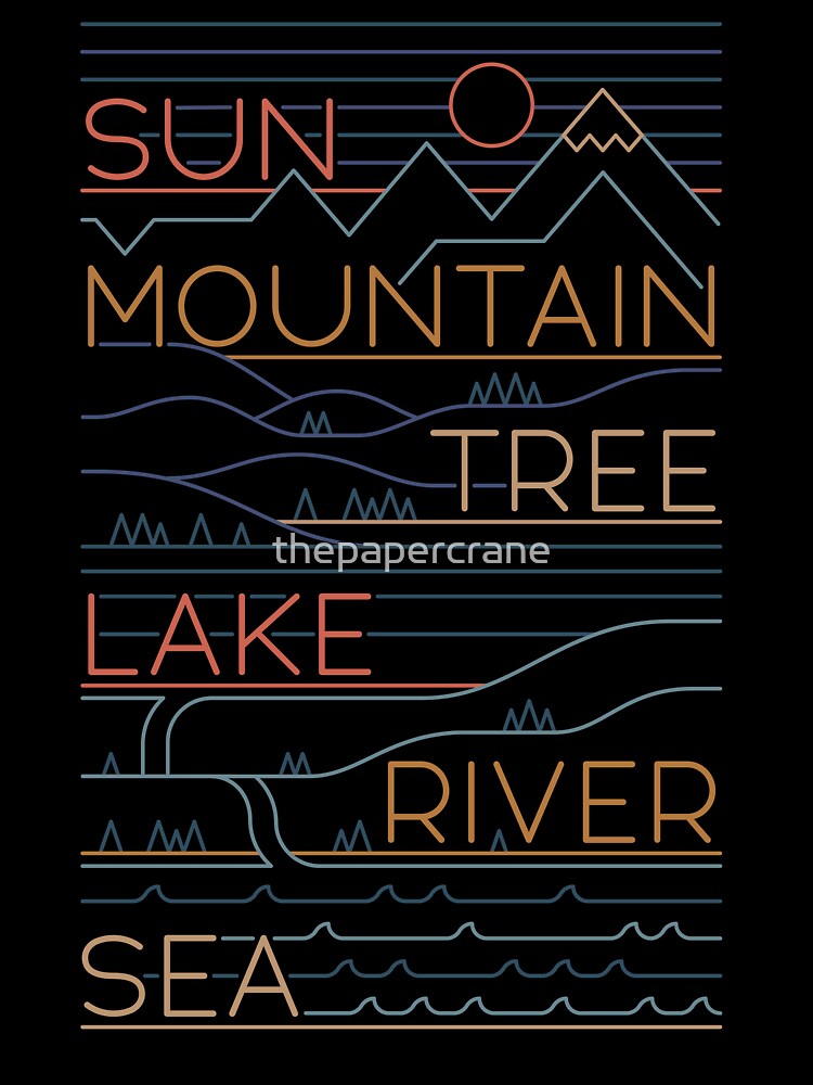 Sun, Mountain, Tree by thepapercrane