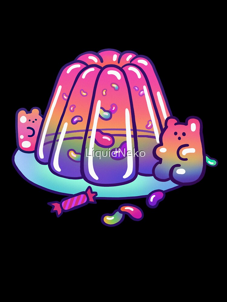 Cute Kawaii Jelly Bear And Jelly Beans Jello Pudding by LiquidNeko