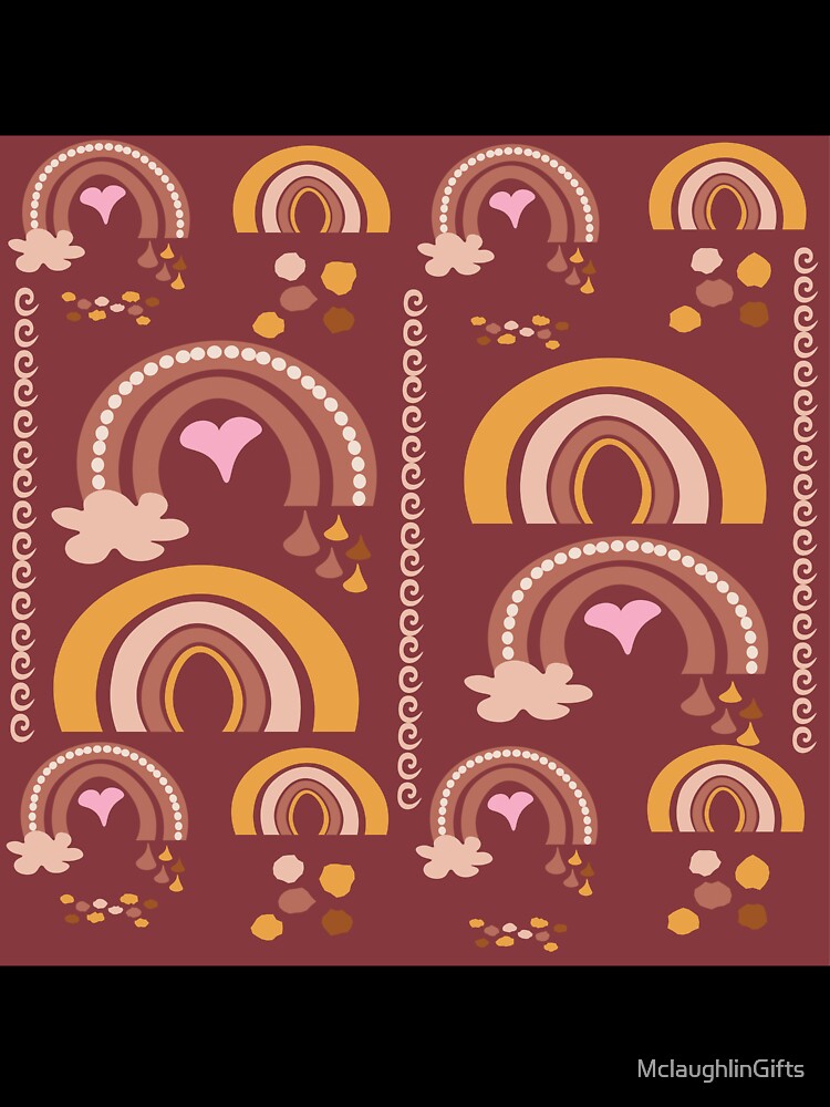 Boho Rainbows Rustic Pattern by MclaughlinGifts