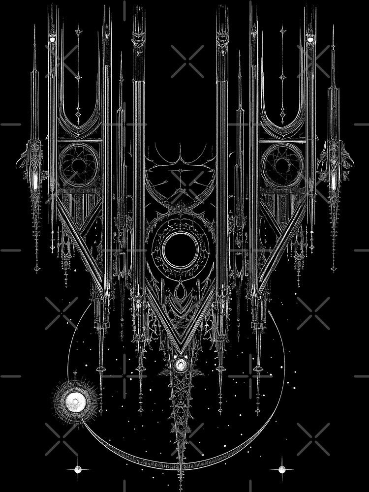 Dark Victorian Inverted Gothic Cathedral by Enyr
