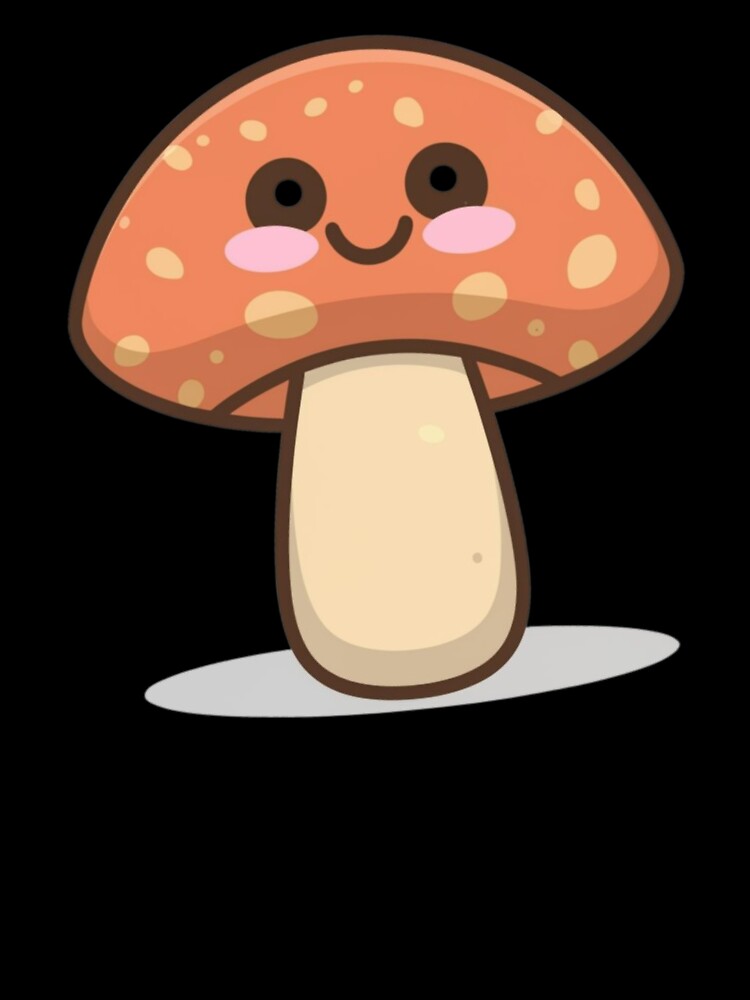 Cute Kawaii Smiling Mushroom Pattern by PatternInArt