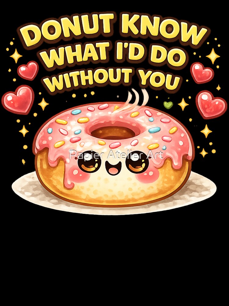 Donut Know Without You Pun by Papier Atelier Art