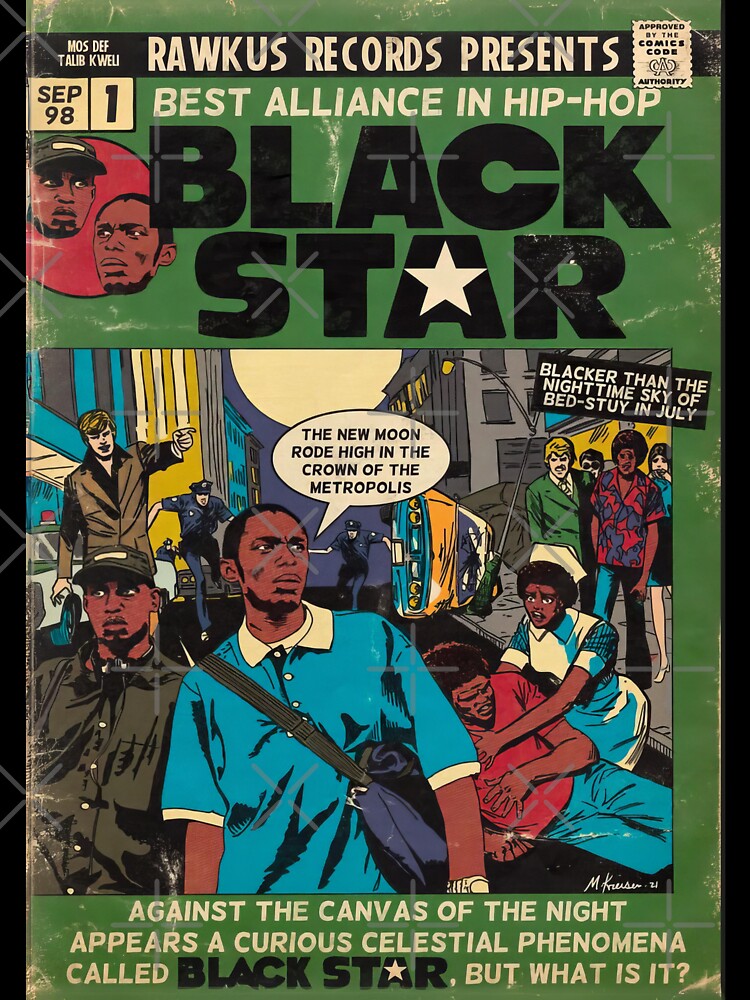 black Star Comic Book Cover | hip Hop Album Cover by Zuriel Hargrove