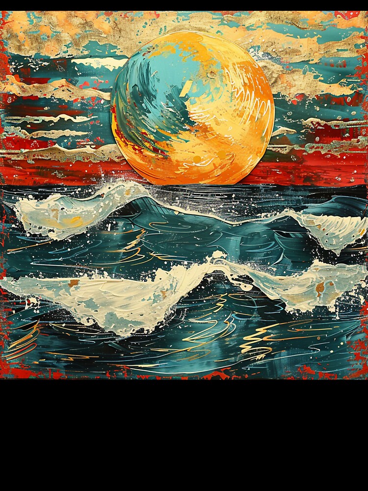 Ocean Planet Retro Pop Art 3 by AstroRisq