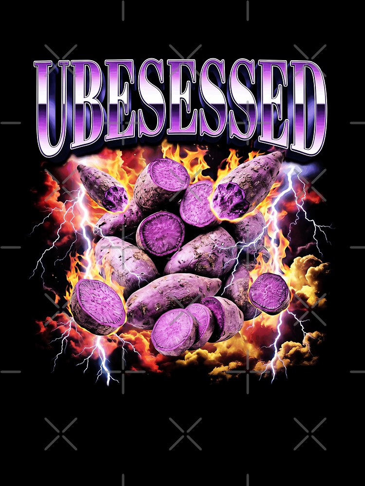 Funny Ubesessed Purple Yam Ube Food Pun by elderberry