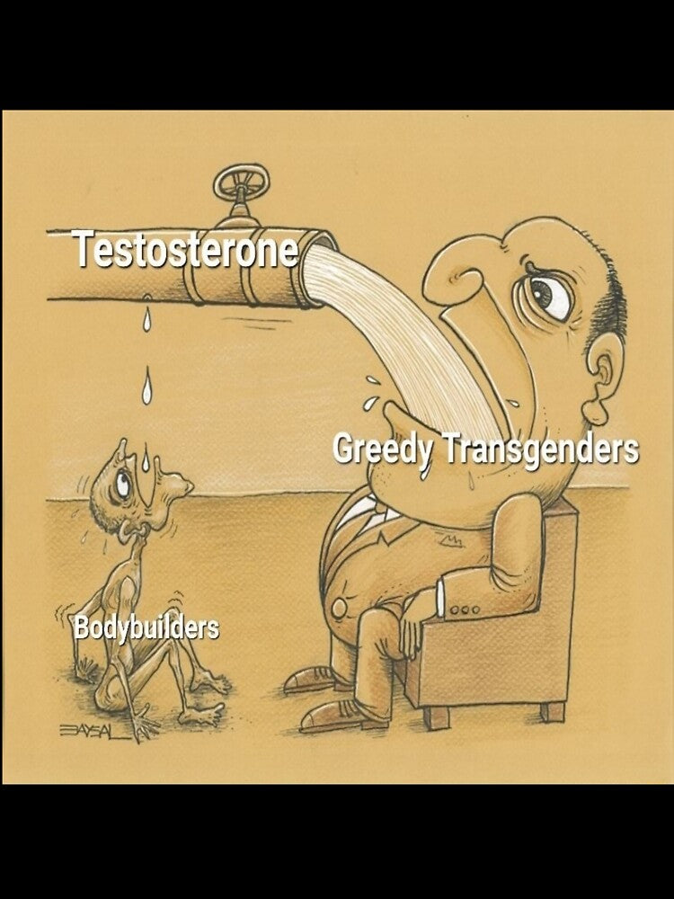 testosterone, transgenders and bodybuilders meme by Shrewd Mood