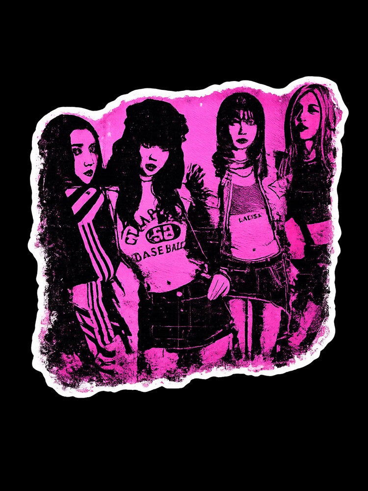 Pink Pop Punk Girl Group Grunge Sticker by Beans' Art Studio