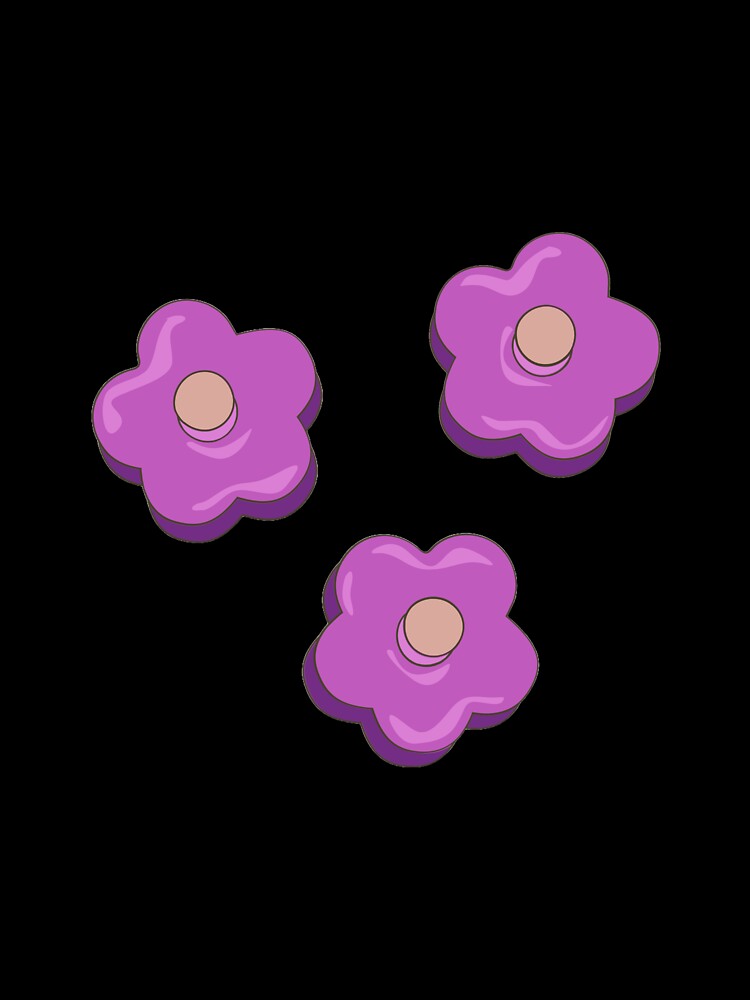Y2k Purple Flowers by lollydesigned