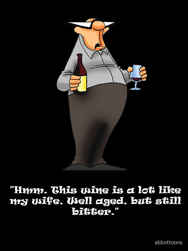 Funny Wine and Wife Cartoon Humor by abbottoons