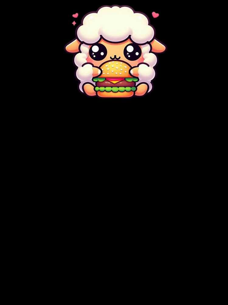 sheep eating burger by Eternalski