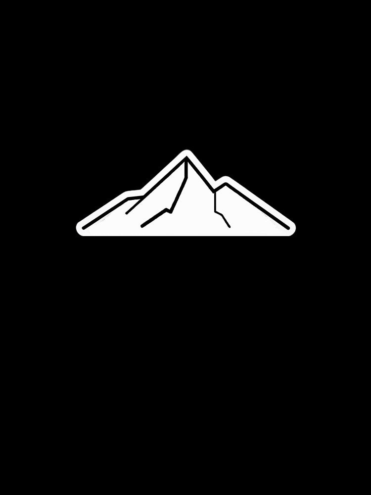 Single Line Mountain Sticker — Minimalist Nature Decal for Laptop Phone and Water Bottle by Stick_It_With_Love