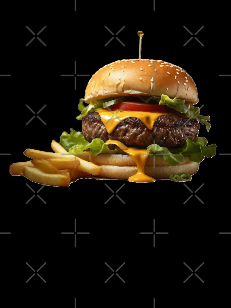 Gourmet Cheeseburger Indulgence by Prachodayat Artworks