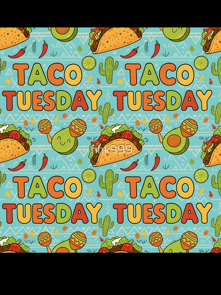 Taco Tuesday Fiesta Foodie Fun T-Shirt by nhk999