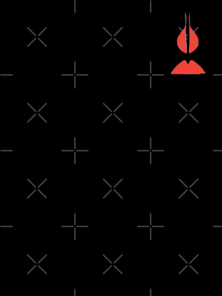 Red Abstract Minimalist Geometric Symbol by SahmatArt