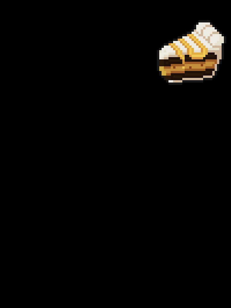 Pixel Caramel Chocolate Pie - pixel food art by LittleFoodShop