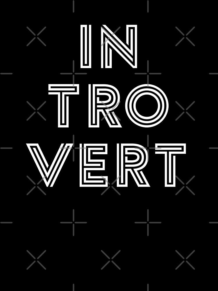 Introvert - White Print by teeworthy