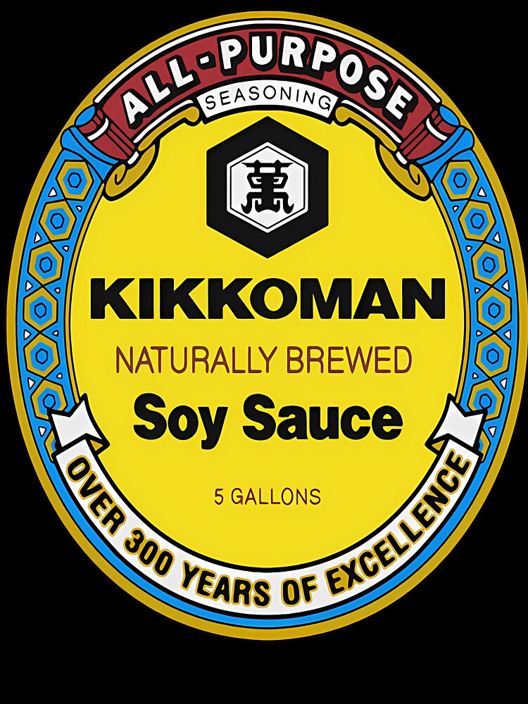 All Purpose Kikkoman Soy Sauce Print Design Men'S Ideal Short Sleeve Black Funny Cotton by VoliteShop
