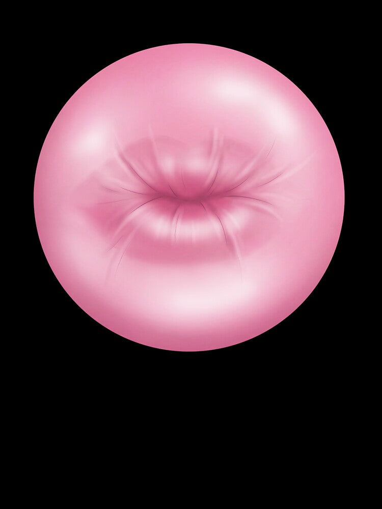 Bubble Gum Pop Lips – Pink Pop Art Illustration by Verycutethings