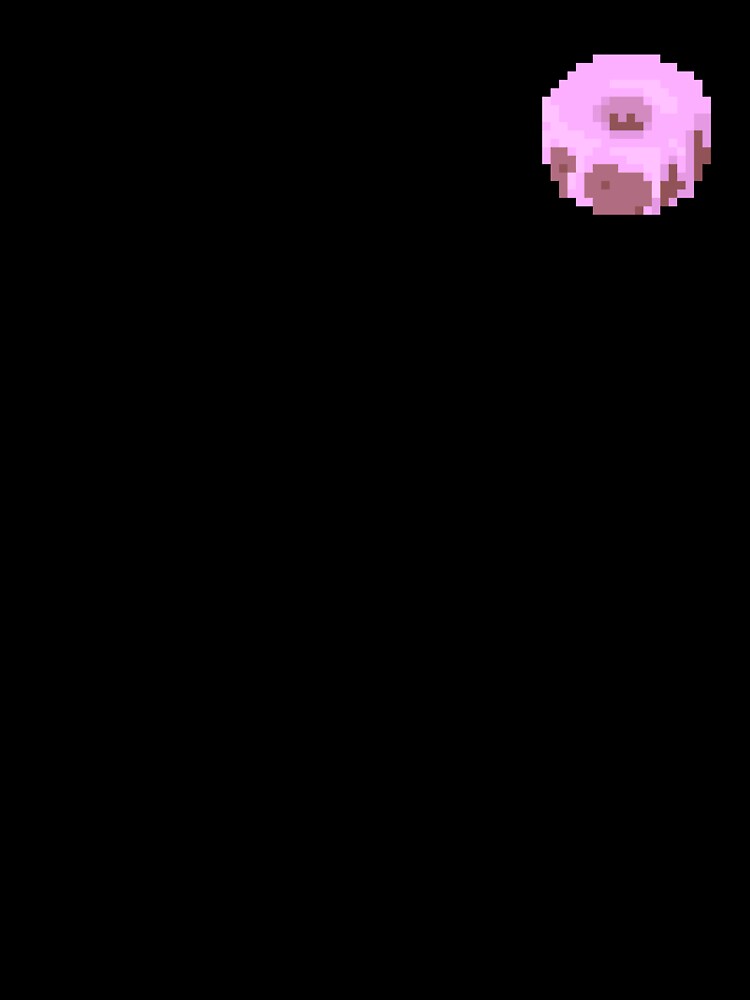 Pixel Pink Glazed Doughnut - pixel food art by LittleFoodShop